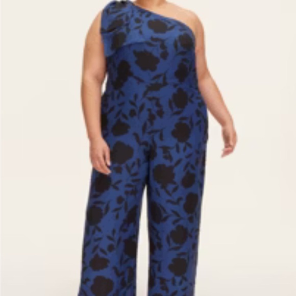 kate spade Pants - Kate Spade Blue and Black Wide Leg Jumpsuit